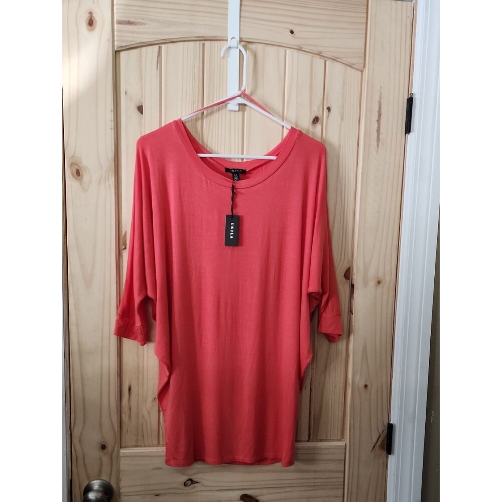 NWT UK2LA Coral Dolman Sleeve Tunic Top Size L
